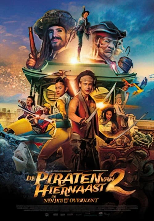 Poster de De Piraten van Hiernaast II: De Ninja's van de Overkant